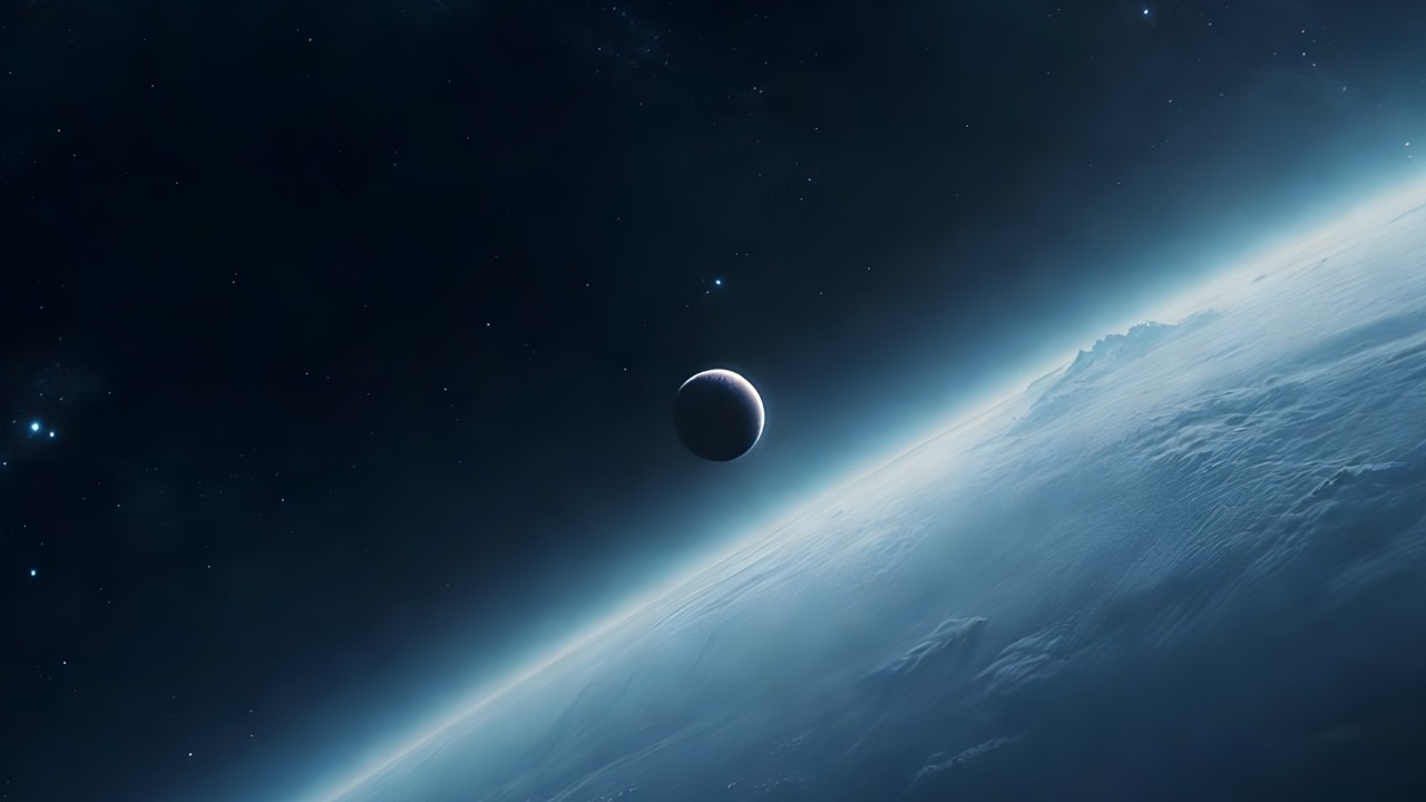 Orbiting a Silent Planet | Relaxing 4K Space Ambience (2 Hours)