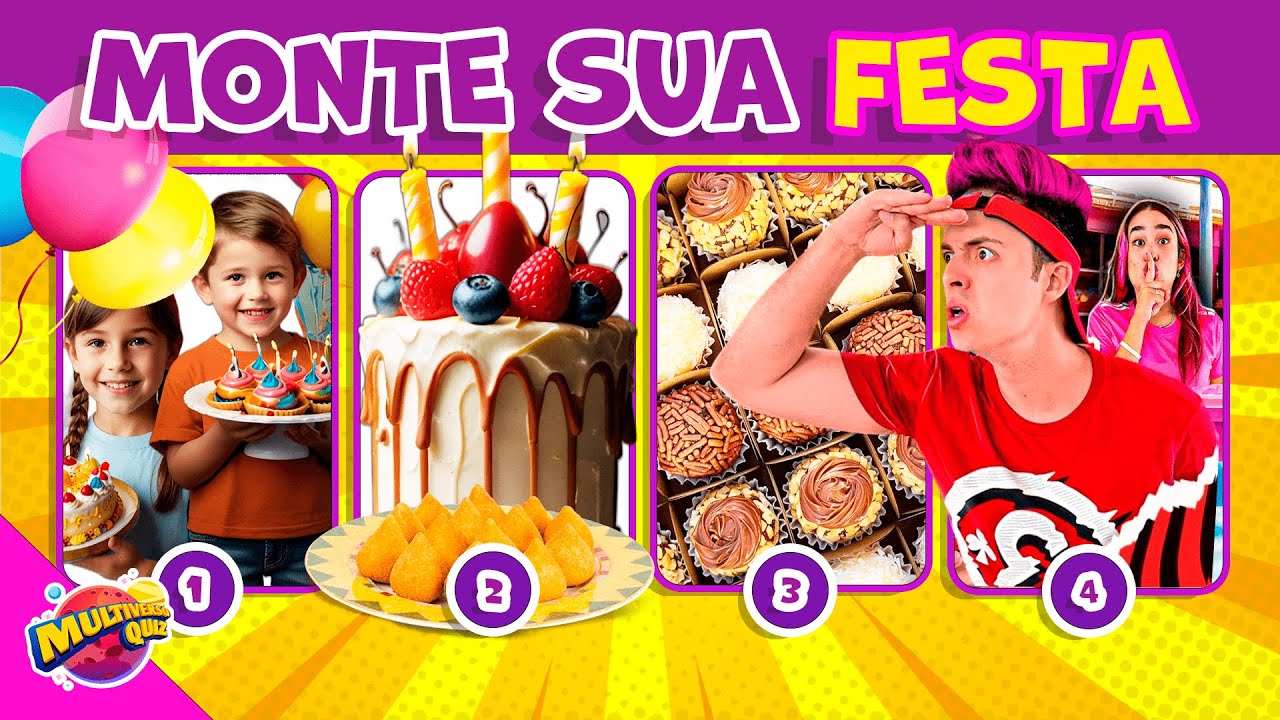 🎉 MONTE SUA FESTA DE ANIVERSÁRIO DO SEU JEITO 🎁🥳🎂 Jogo das Escolhas
