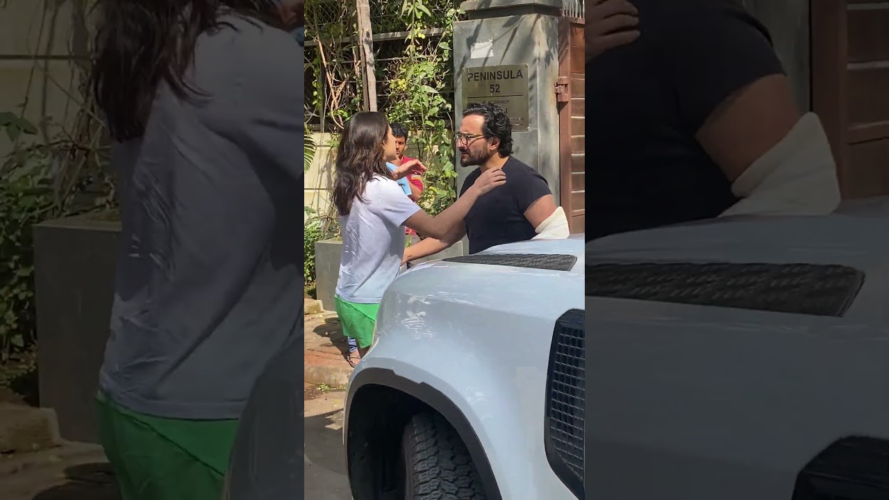 Saif Ali Khan & Sara Ali Khan Spotted in Morning