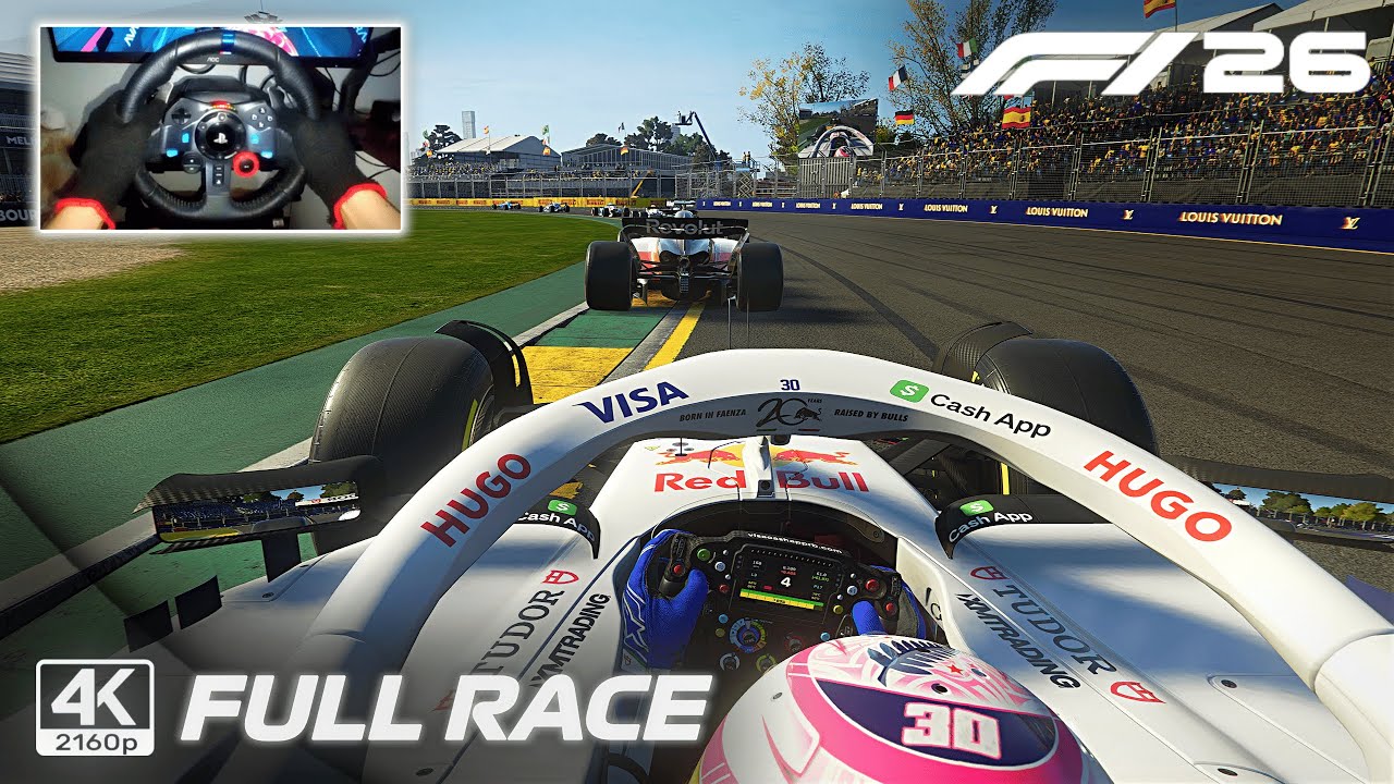 F1 26 MOD Ultra Realistic by Liam Lawson – Full Race 2026 Australian GP | G29 Steering Wheel