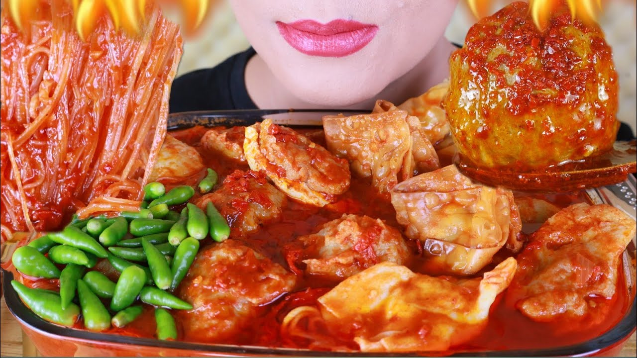 ASMR BAKSO MALANG KUAH PEDAS MERCON | ASMR MUKBANG INDONESIA