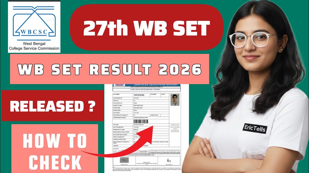 27th wb set result 2026 | west bengal set 27th result 2026