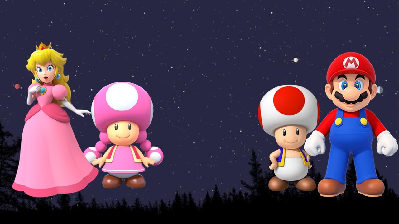 Mario Tennis Aces - Peach and Toadette vs Mario and Toad