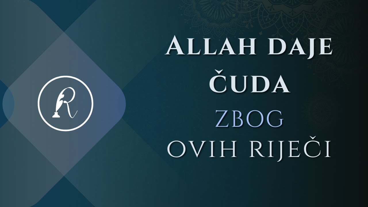 ALLAH DAJE ČUDA ZBOG OVIH RIJEČI! -Jasmin Durić, prof.