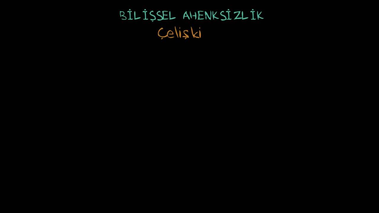 Bilişsel Ahenksizlik (Psikoloji / Davranış) (Psikoloji / &Ccedil;evreyi Algılama)