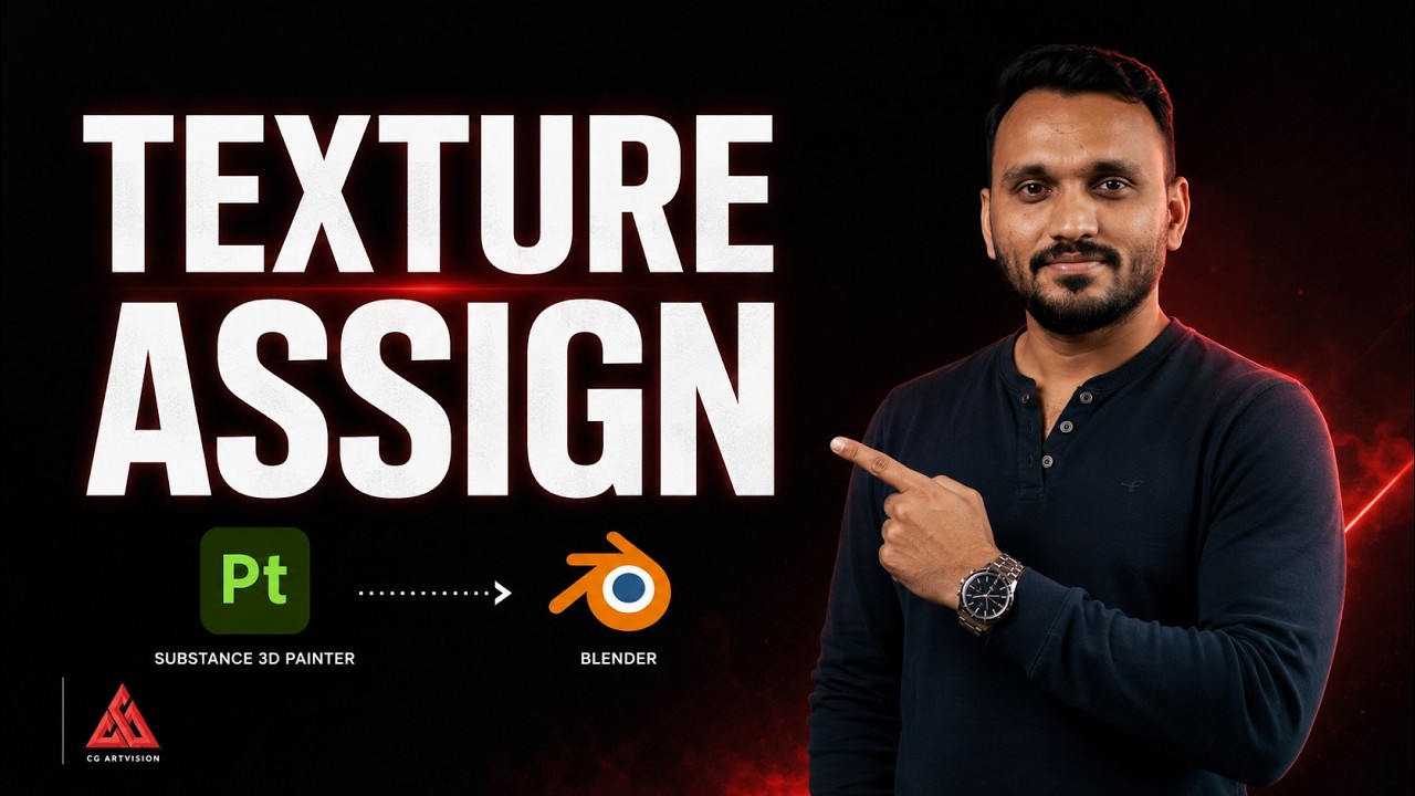 Class - 17  |🎮 How to Assign Textures from Substance Painter to Blender (Step-by-Step)