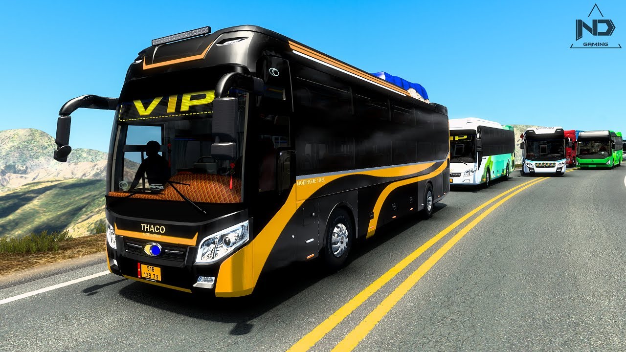 ETS2 Online - Xe Giường Nằm Thaco Mobihome 2018 và Cung Đường Đèo Ngoằn Ngoèo