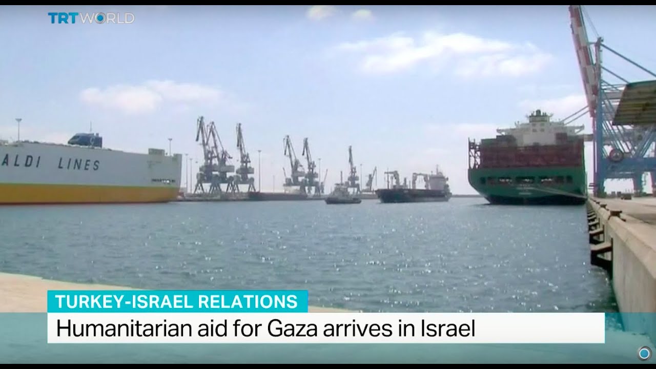 Humanitarian aid for Gaza arrives in Israel