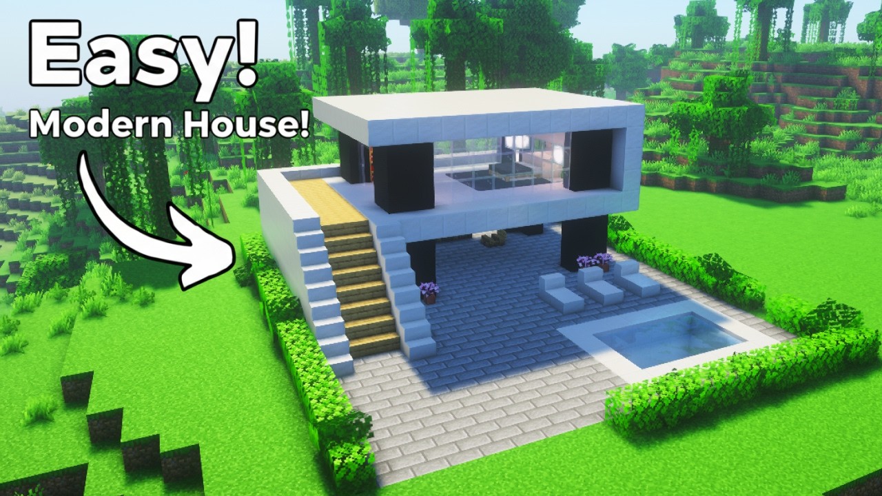 Minecraft: How to Build an EASY Modern House | Tutorial 🏠