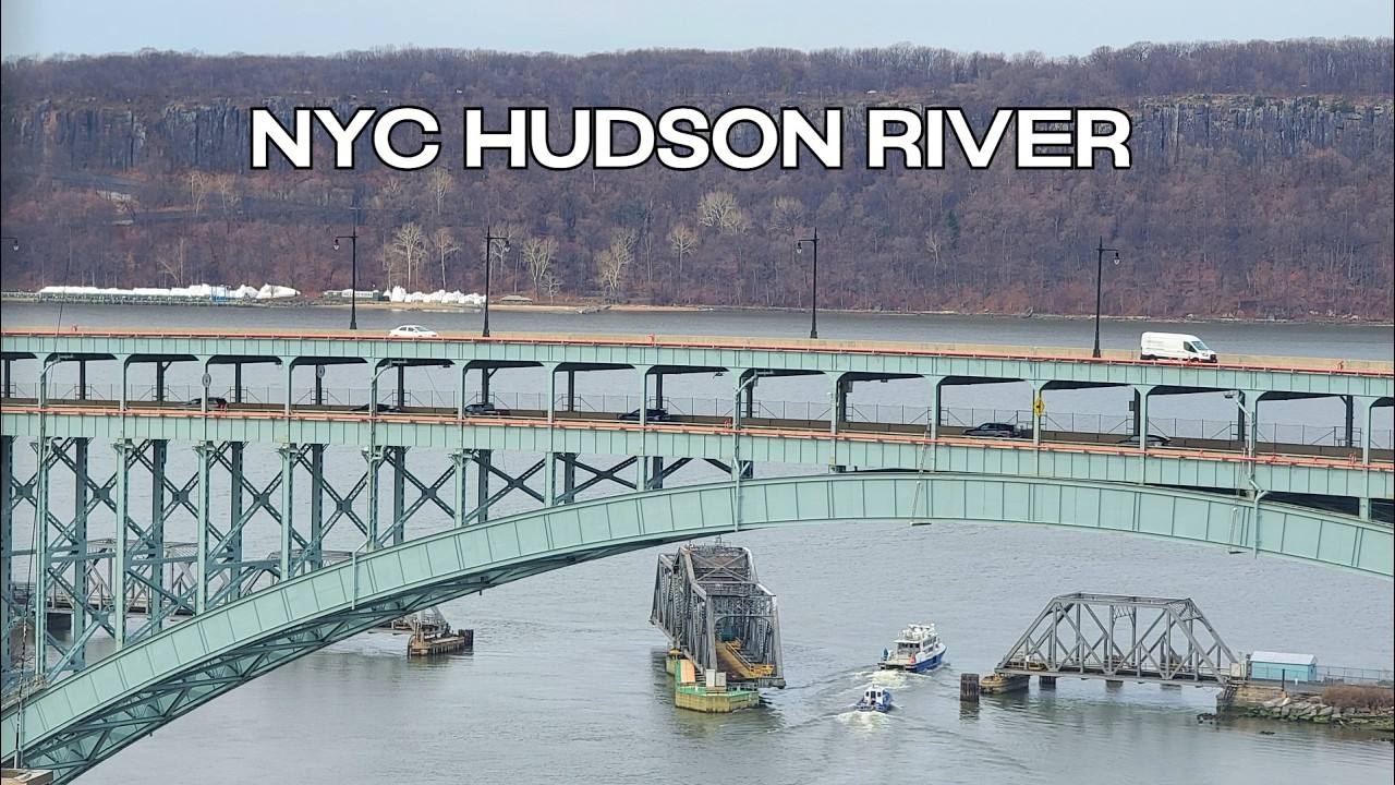 🔴NYC LIVE CAM 🚆Amtrak Along the Hudson River + City Sounds ASMR
