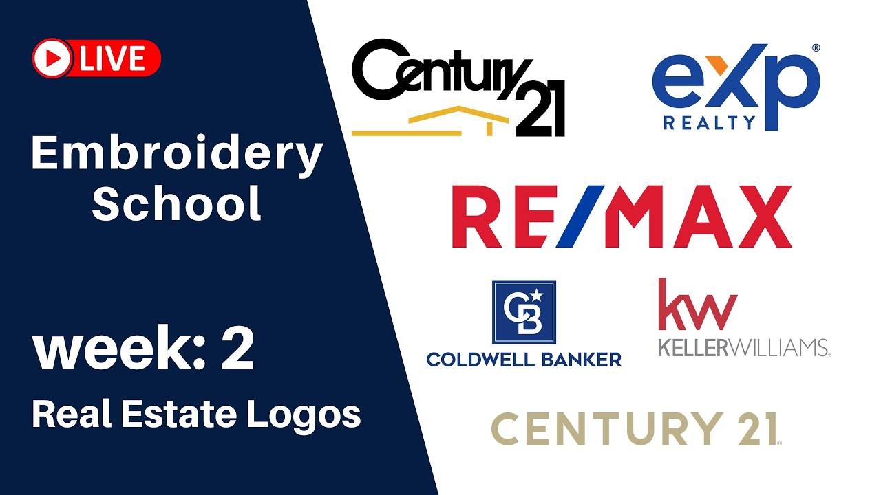 week 2: How to digitize and Embroider Real Estate Logos