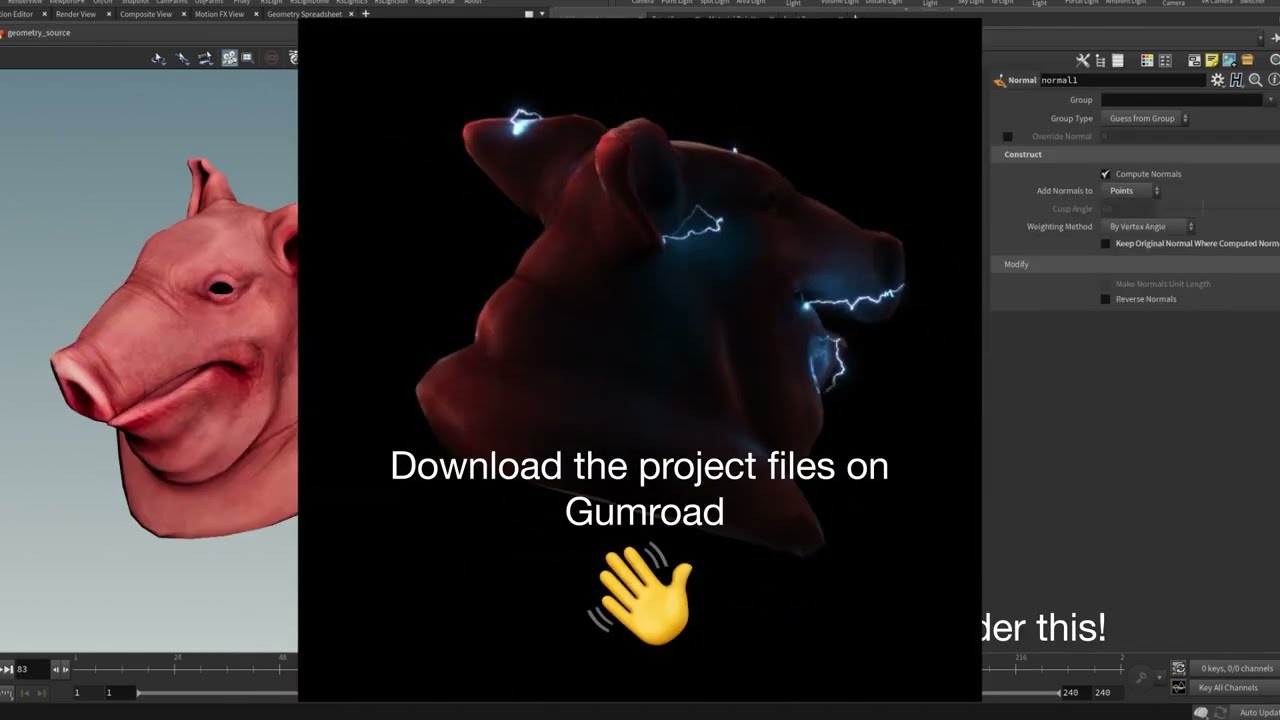 Houdini - Surface Lightning Walkthrough video
