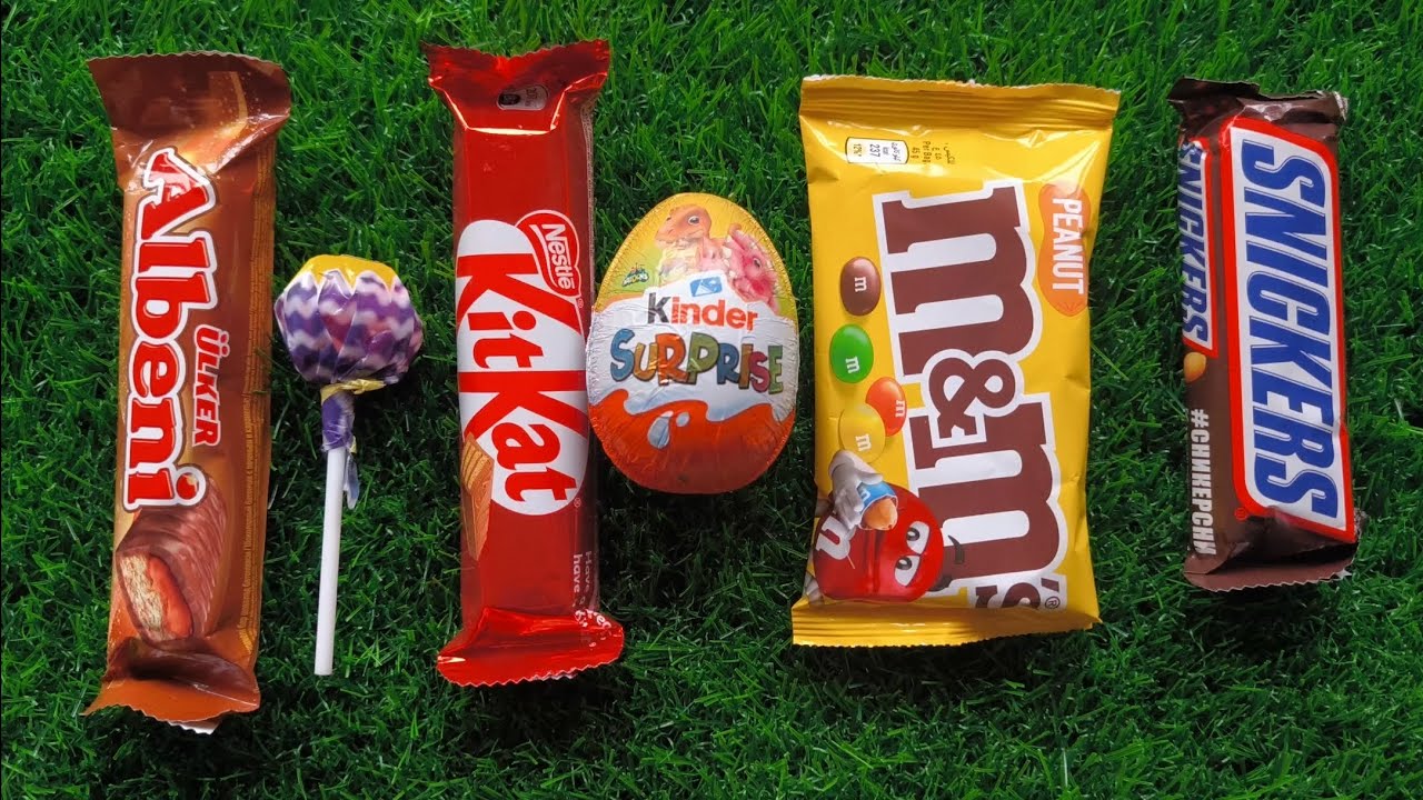 ASMR Most Popular Candys / some lots of colorful rainbov lollipop candy /unpasking chocolate eat 