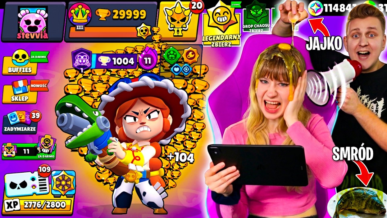 🏆MOJA DZIEWCZYNA WBIJA 30 000 PUCHARK&Oacute;W.... a ja JĄ 🅳🅴🅽🅴🆁🆆🆄🅹🅴!🤬 (Brawl Stars)