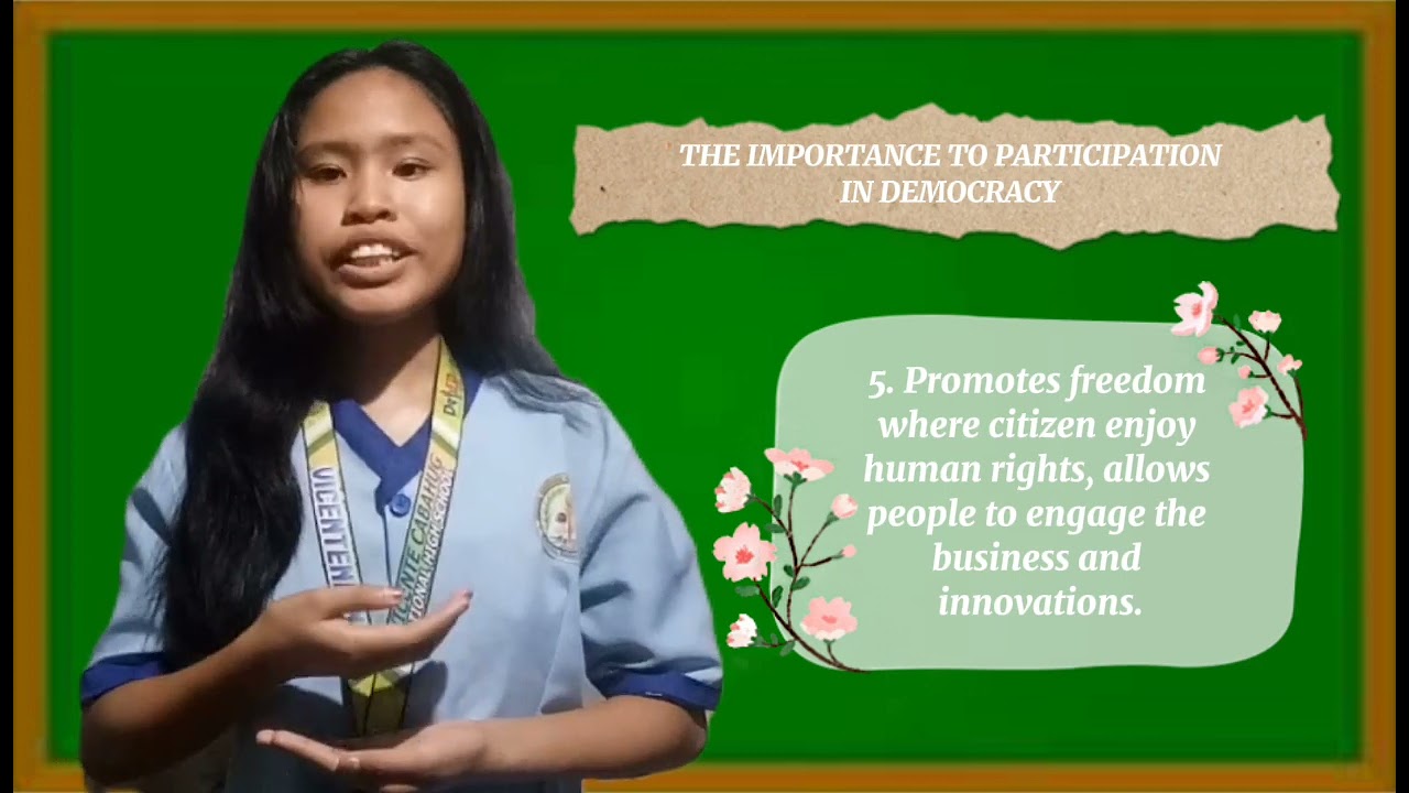 THE IMPORTANCE OF PARTICIPATION IN DEMOCRACY