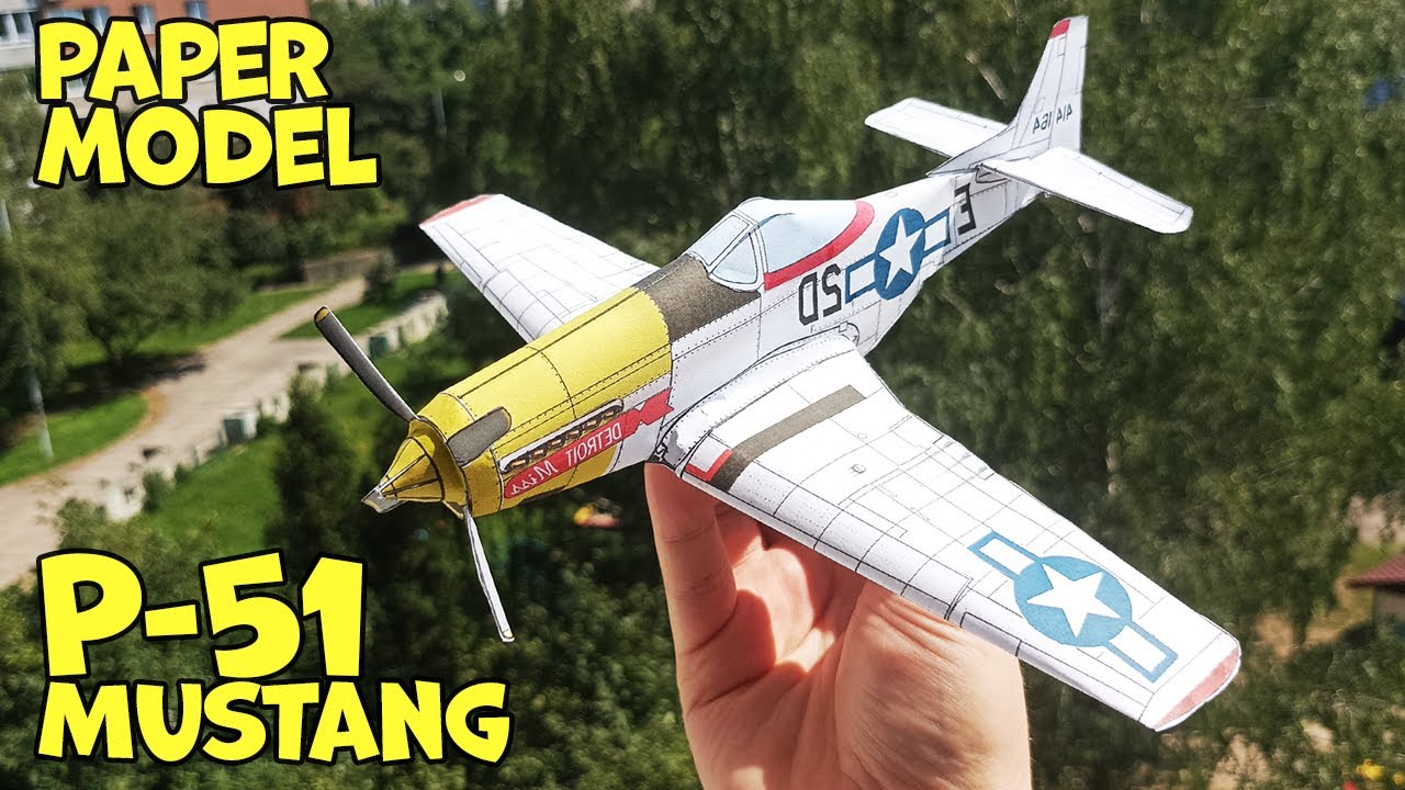 How to Make a Paper Airplane Model | North American P-51 Mustang Paper Model | Paper plane Fiddlers