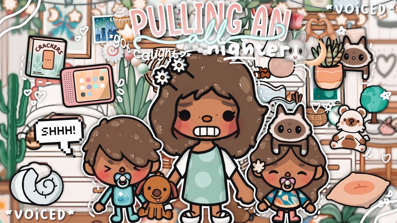 𐔌 pulling an *ALL NIGHTER* got caught? 🌃🍡⭐️ || *voiced* 🎙|| Toca Boca Life World Roleplay 🍥🫶⊹ ࣪ ˖