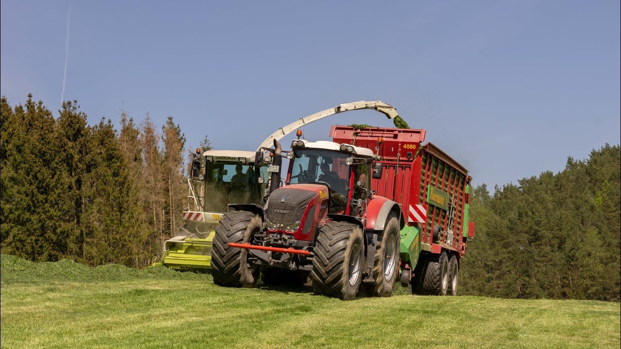 GRAS HÄCKSELN 2018/ FENDT RED POWER|CLAAS JAGUAR 850 |Case CVX 195 / 1-2 Schnitt / Gras Ernte 2018