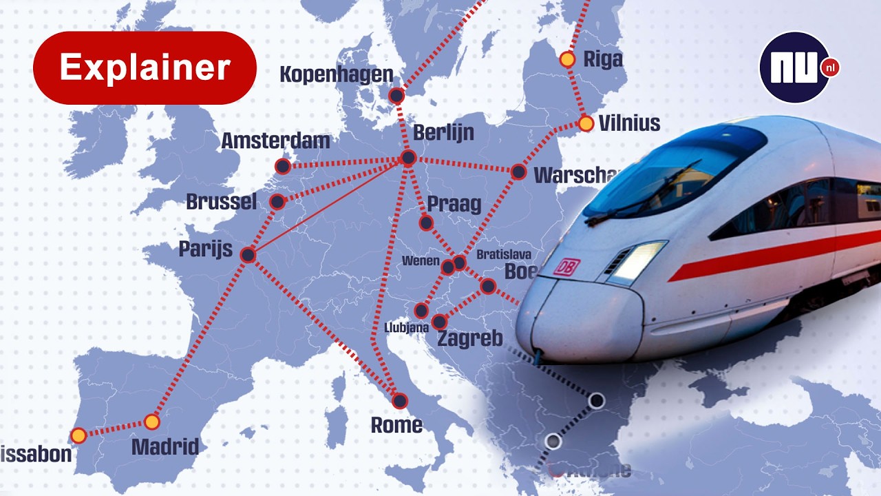 Zo wil de EU dat je vliegensvlug met de trein door Europa reist