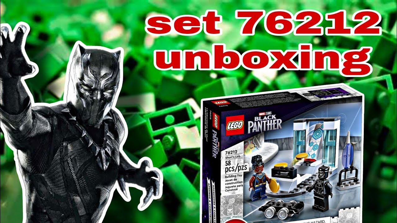 lego black panther shuri's lab set 76212 unboxing/review