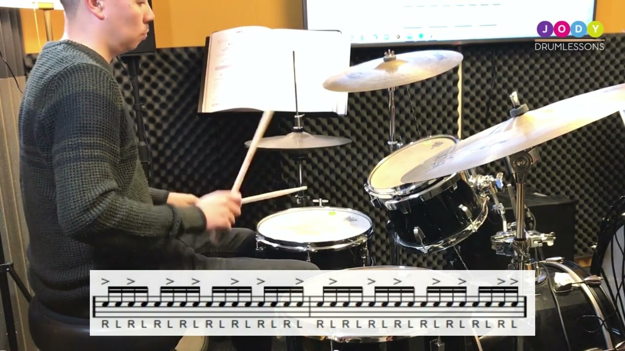 Drum Excercises Grouping of 5 on the snaredrum | Free Drum Lesson