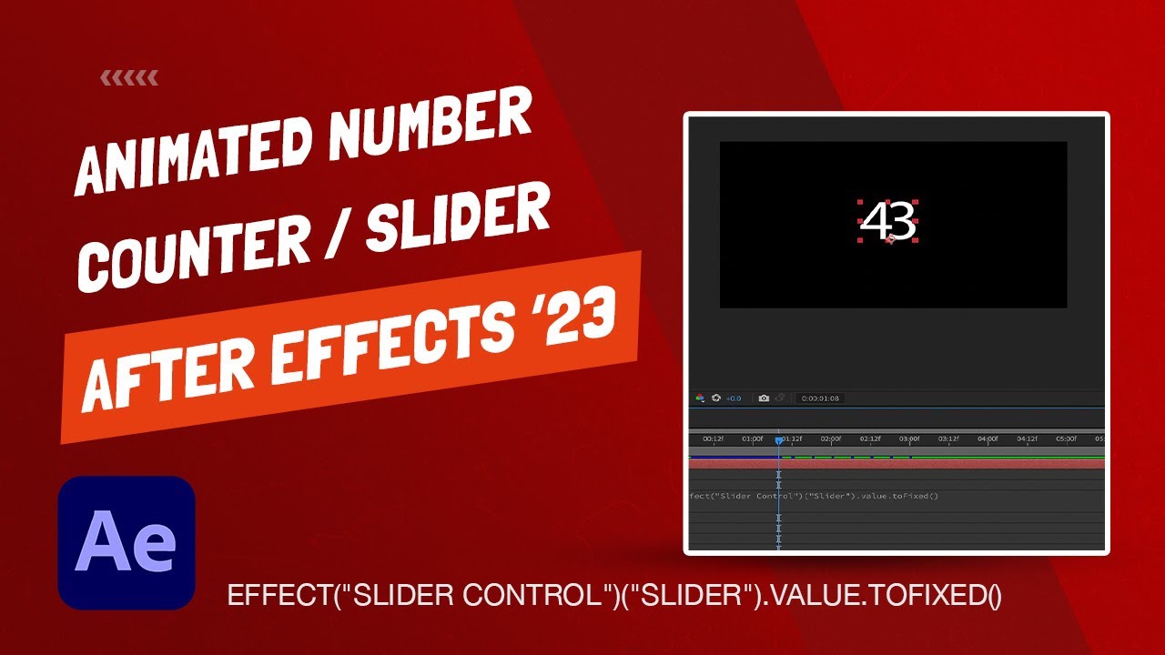 Как создать анимированный счетчик или таймер в After Effects 2023