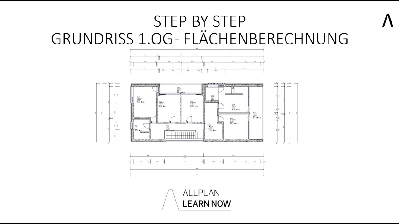ALLPLAN START NOW - Grundriss 1.OG - Wohnflächenberechnung