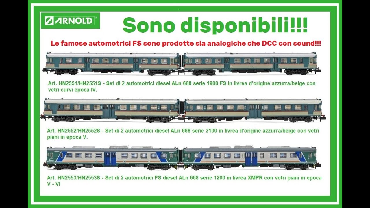 Presentazione automotrici Aln 668 FS  - Arnold scala N 1/160