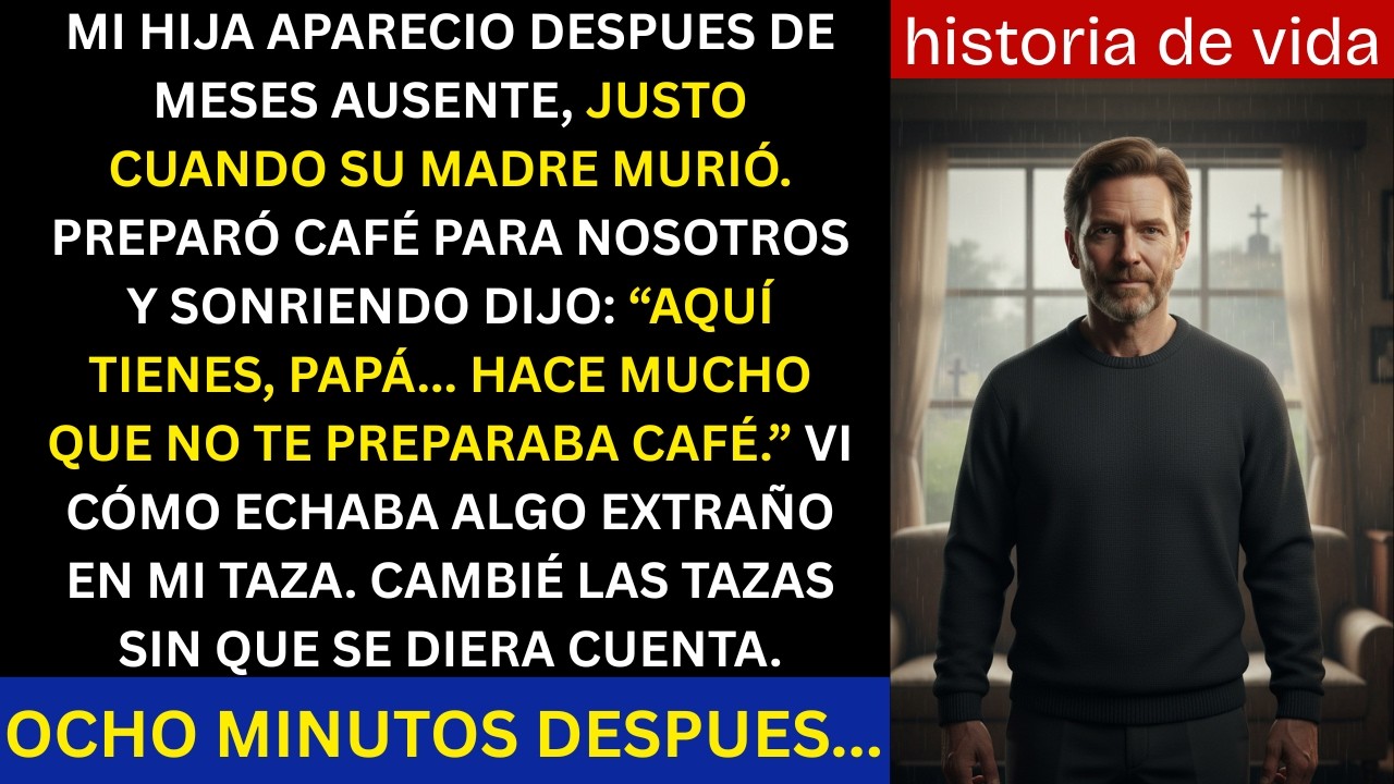 Mi hija regresó después de meses Noté algo extraño en mi café Cambié las tazas… 8 minutos ma