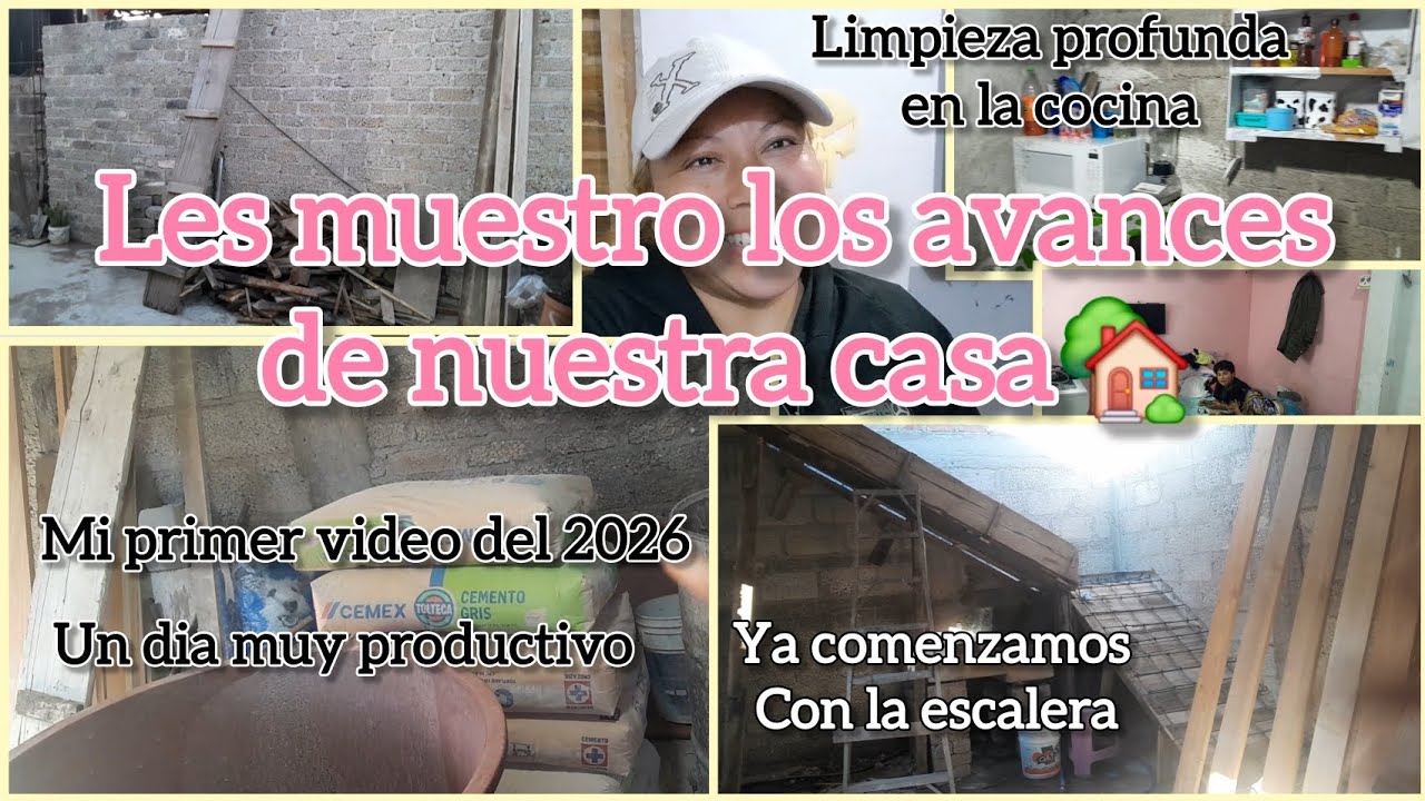 Mi rutina de limpieza 🪣🧹/les muestro los avances de la casa 🏡 ya comenzamos con la escalera 🔨🪚👷‍♀️