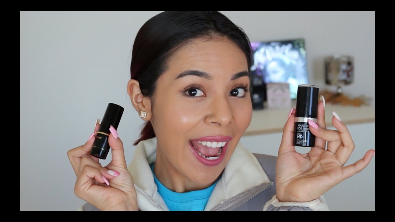 Battle of the Foundations! || Makeup Forever Stick Vs. Lancome Stick