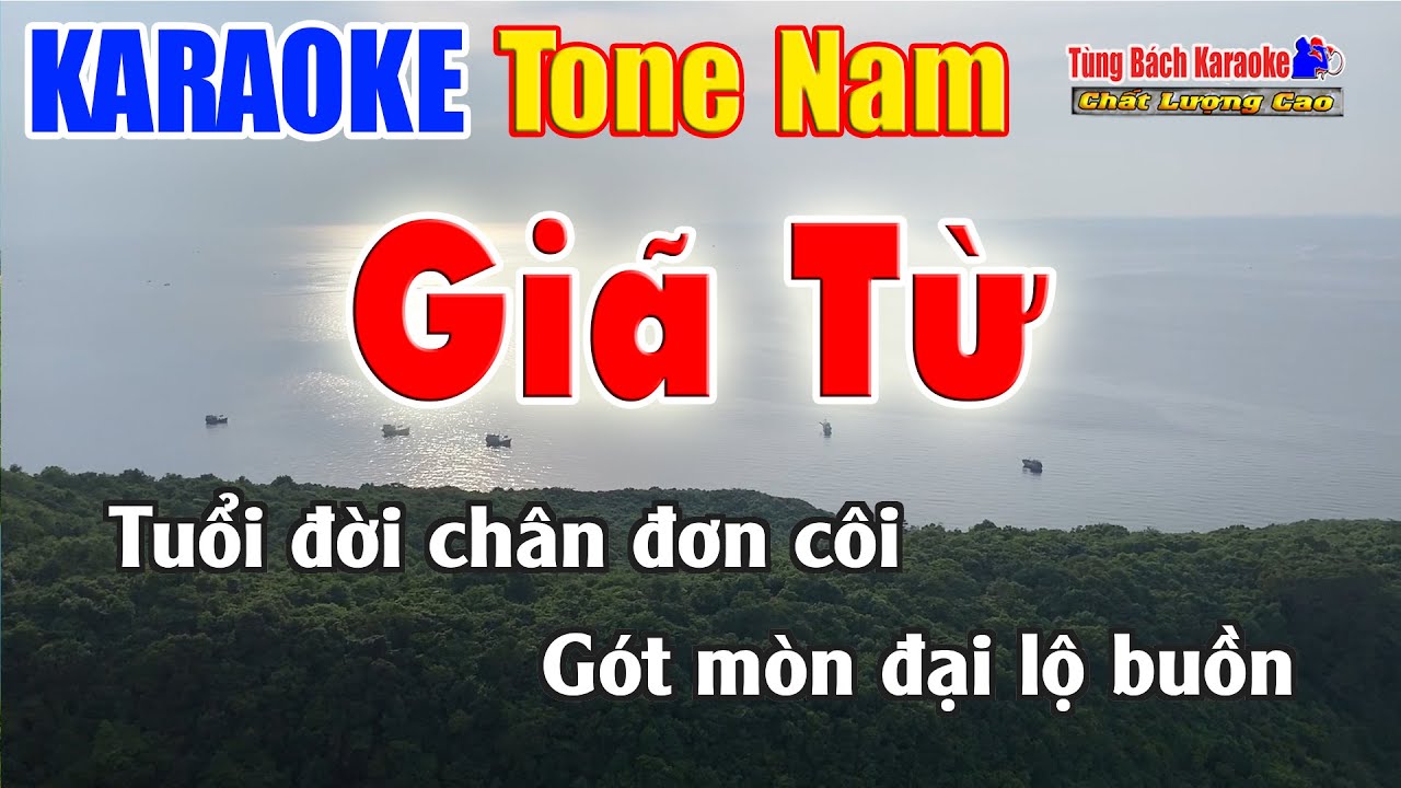 Giã Từ | Karaoke Tone Nam | Nhạc Sống Tùng Bách
