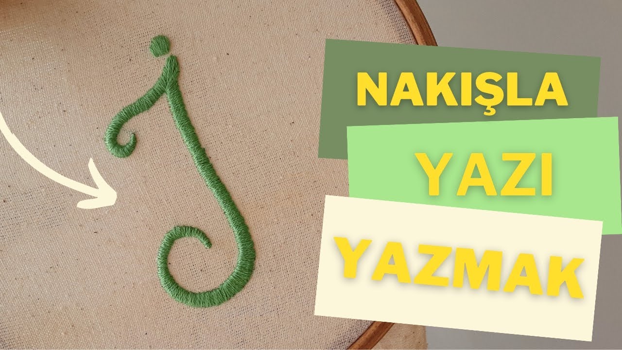 Kasnak Panoda Nakışla Yazı Yazmak | #handembroidery