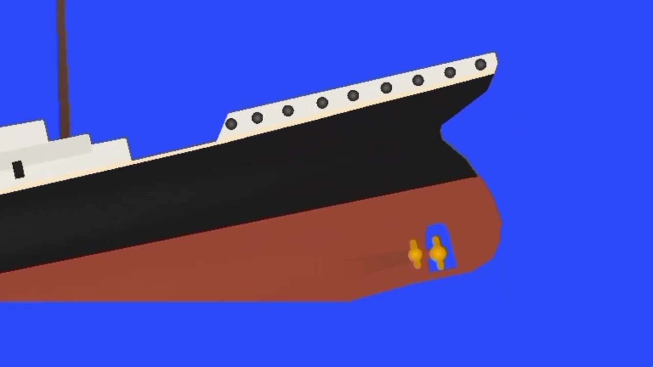 Titanic afundando