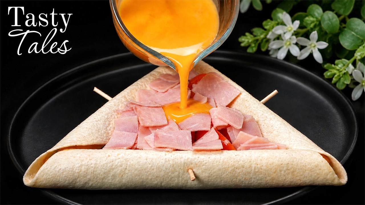 Just pour eggs on a tortilla! Better than pizza & so easy to make.