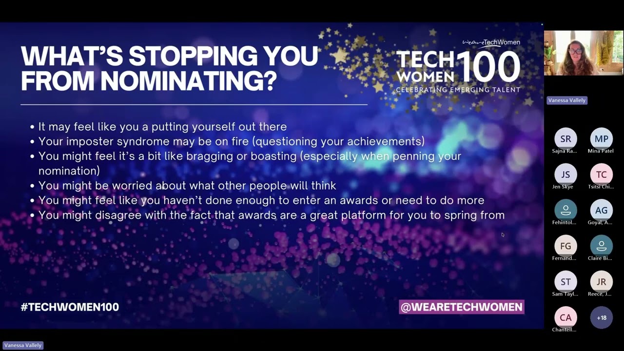 Award Nominations Tips and Tricks for the 2026 TechWomen100 Awards