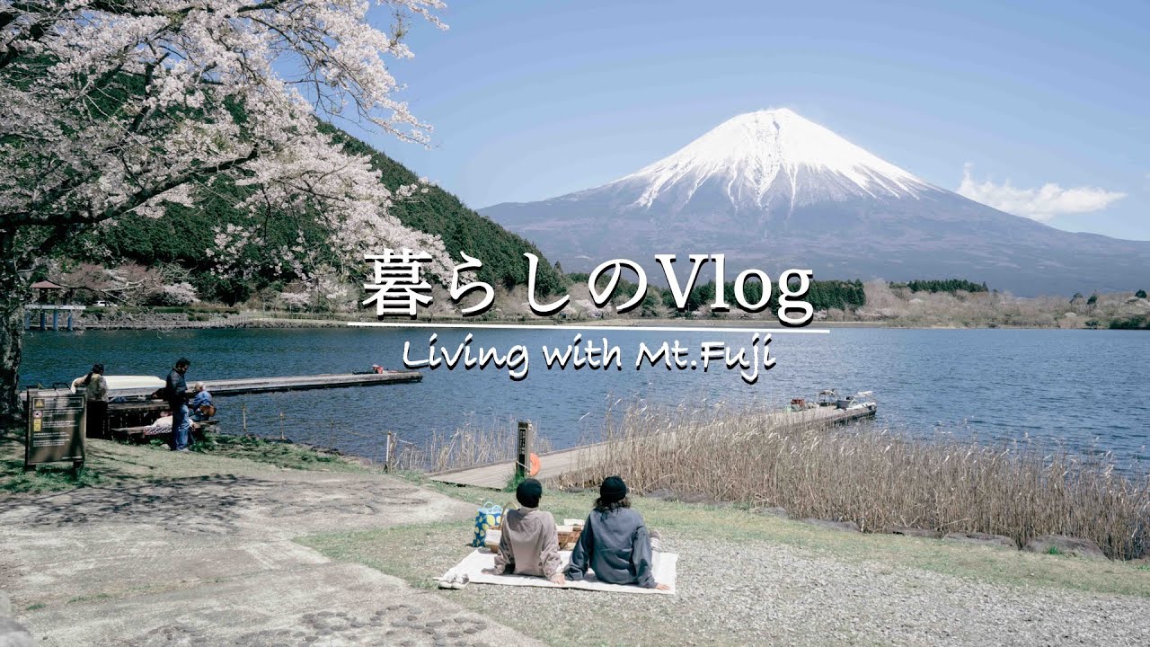 【富士山の麓暮らし】勢いで引っ越したけどよかった｜絶景スポットでお花見を楽しむ夫婦の１日🌸