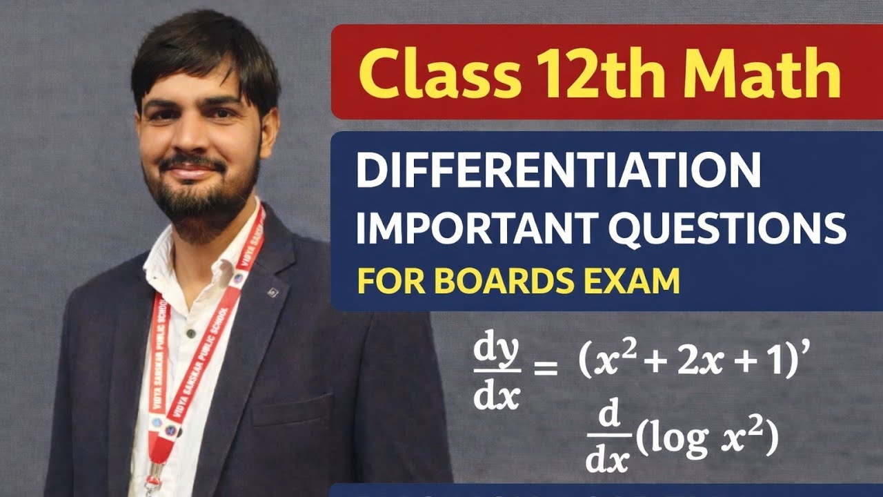 # Class 12th maths important questions of differential.