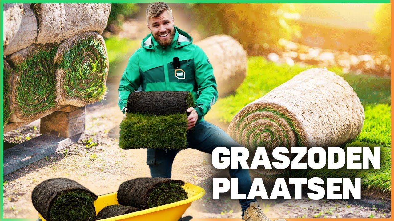 TUINTRANSFORMATIE | Gazon aanleggen (Zelf graszoden leggen & Onderhouden)
