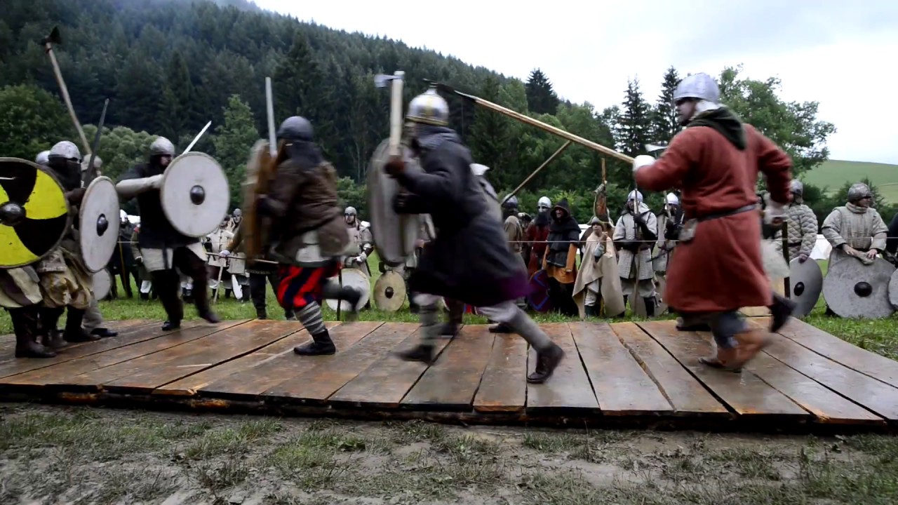 Fight for the bridge. UTGARD 2016 - Early medieval festival.