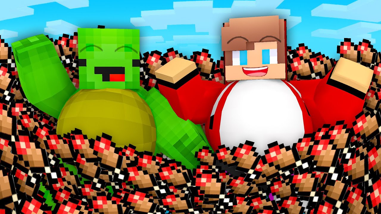 Mikey and JJ Became FAT and Bathing in FOOD in Minecraft ! - Maizen