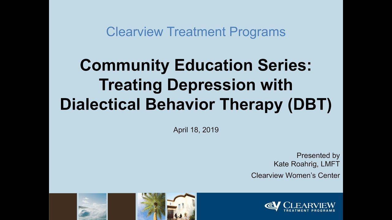 Treating Depression with Dialectical Behavior Therapy (DBT)