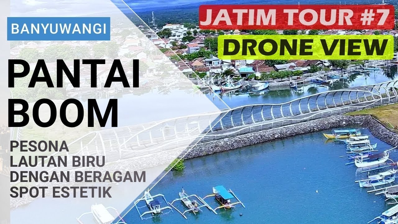 Pantai boom banyuwangi, Lautan biru dengan beragam spot estetik  | Indonesia Motovlog (20)
