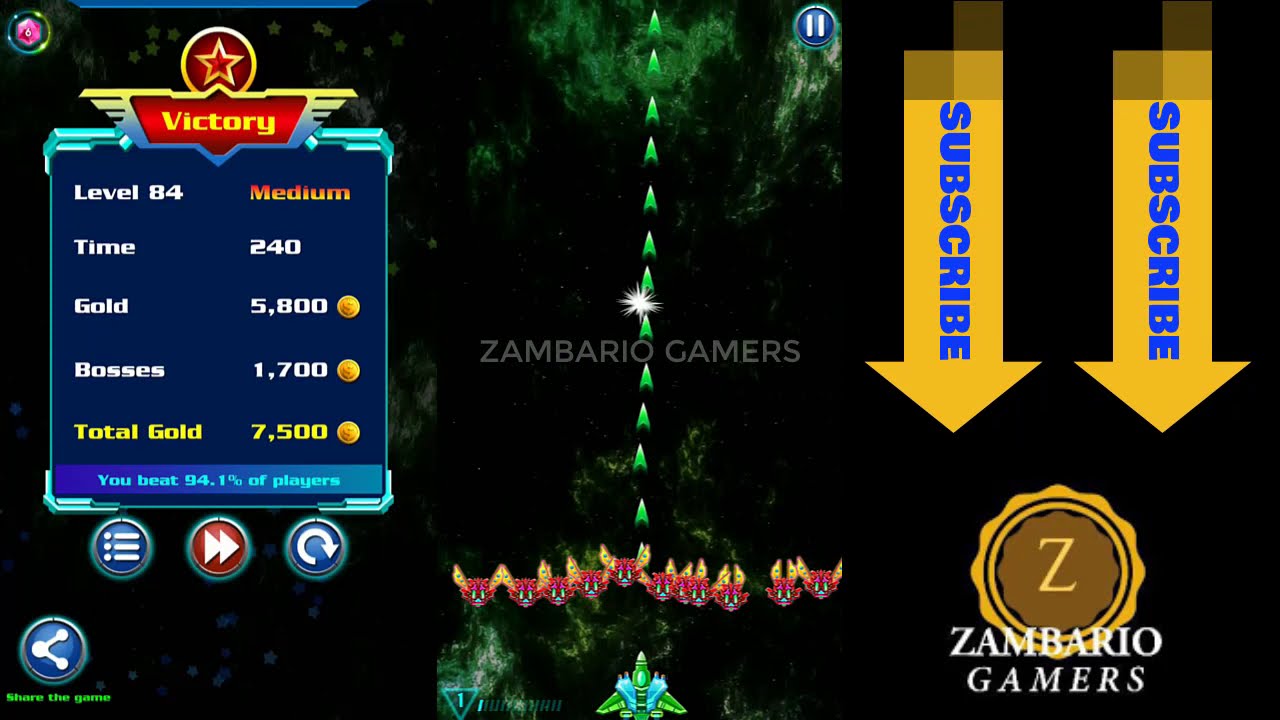 Alien Shooter Level 84 | Low Power Ship | Galaxy Attack | Pulse Blast | Zambario Gamers