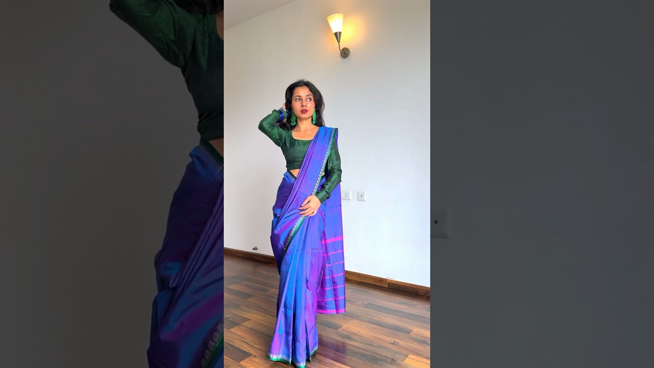 Retro Mermaid Saree Draping #sareefashion #shorts #viral #ytshortsindia #ytshorts