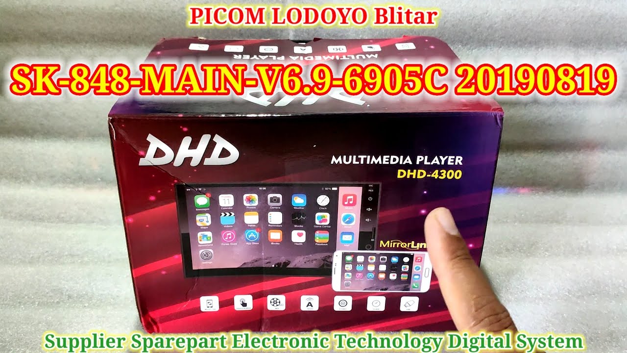 DHD DHD-4300 SK-848-MAIN-V6.9-6905C 20190819 Head Unit 2 Din Deckless 7 inch Full HD 1080 MirrorLink