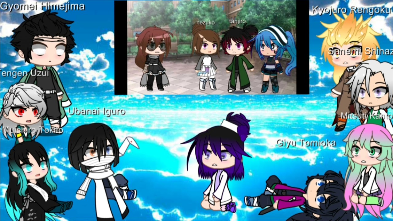 Hashira react to tanjiro // Gacha club