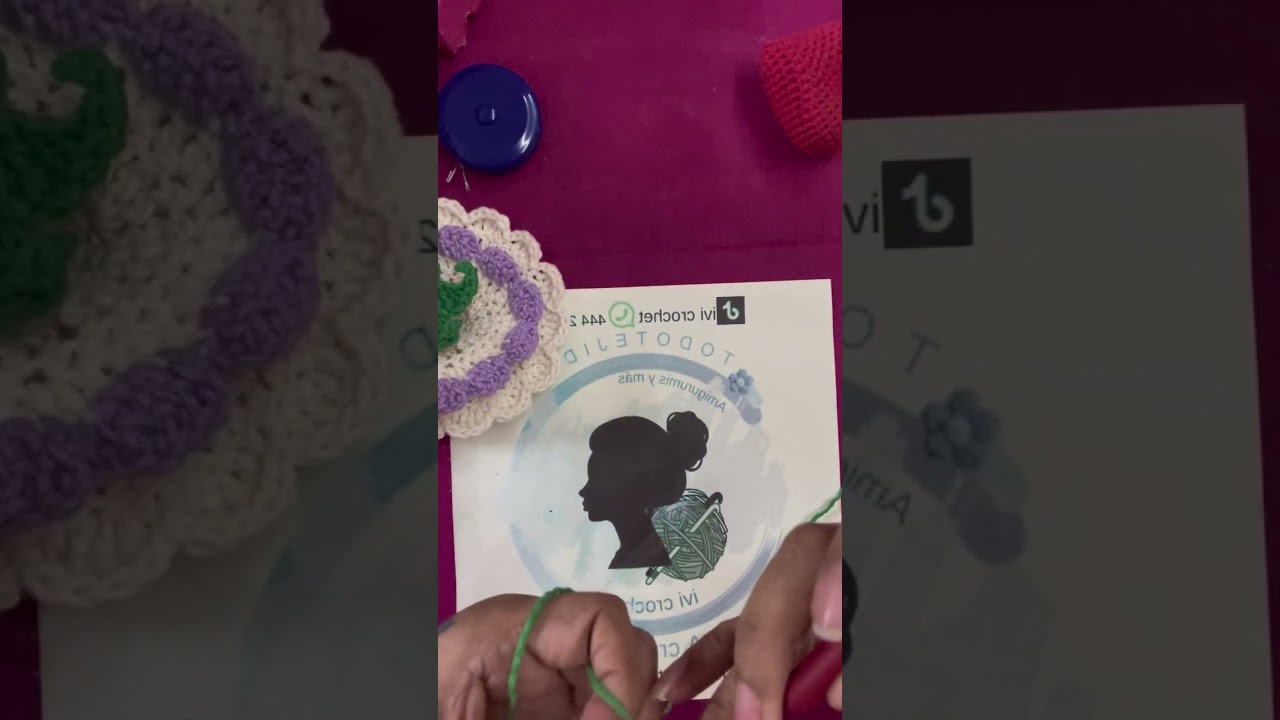 Rosa a crochet en 1 pieza parte 2 #crochet 