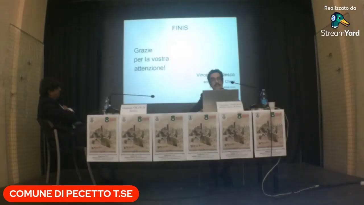 800 ANNI DI PECETTO T.SE CONFERENZA INAUGURALE CON GIANNI OLIVA E VINCENZO TEDESCO