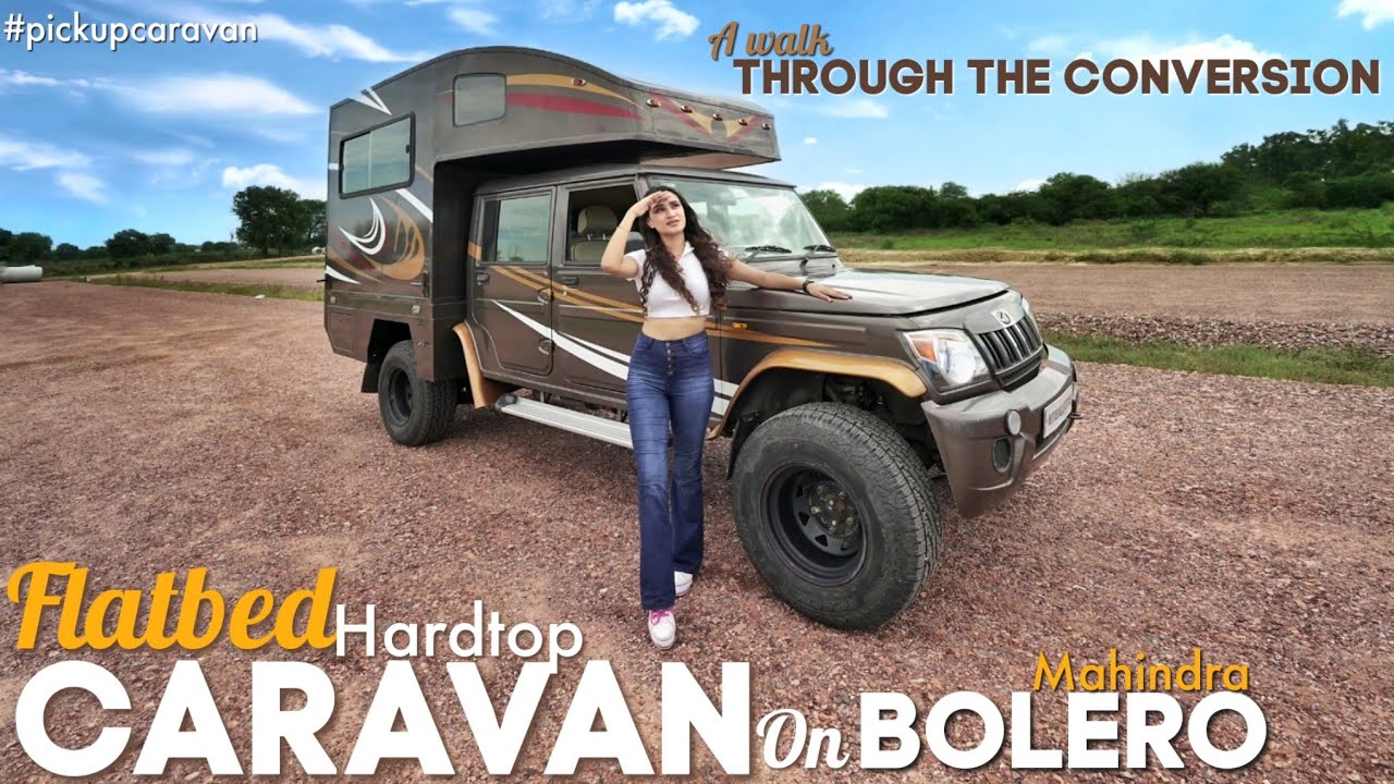 Tour our 2021 Caravan on Mahindra Bolero/Pick up Truck conversion in India | Motorhome Adventures